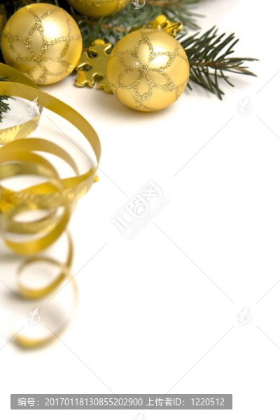 金色的圣誕裝飾