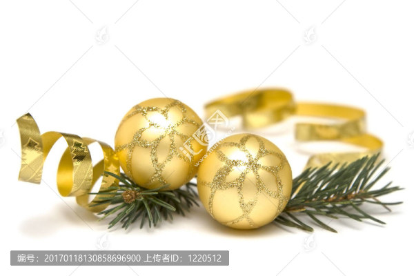 金色的圣誕裝飾