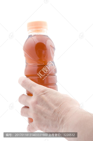 帶手的果汁瓶