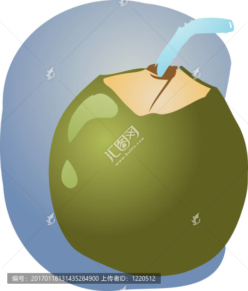 年輕的綠色椰子