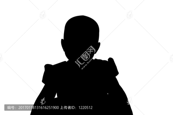 小女孩sihouette插圖