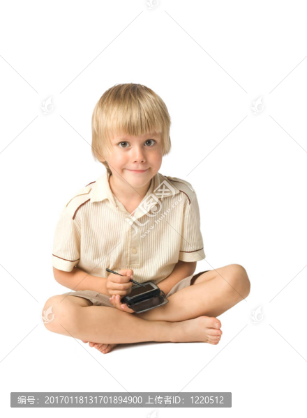 男孩用PDA