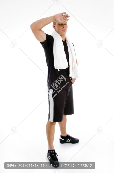 疲憊的肌肉男