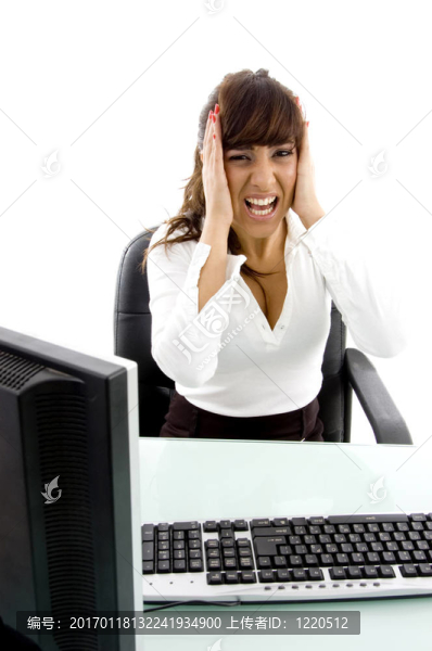 辦公室里惱怒的律師的正面看法
