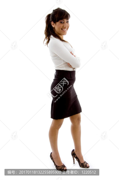 全身體姿勢的女商人