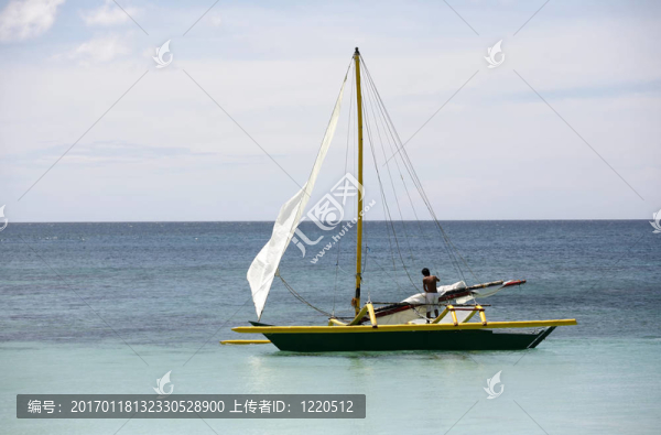 海洋孤獨的船