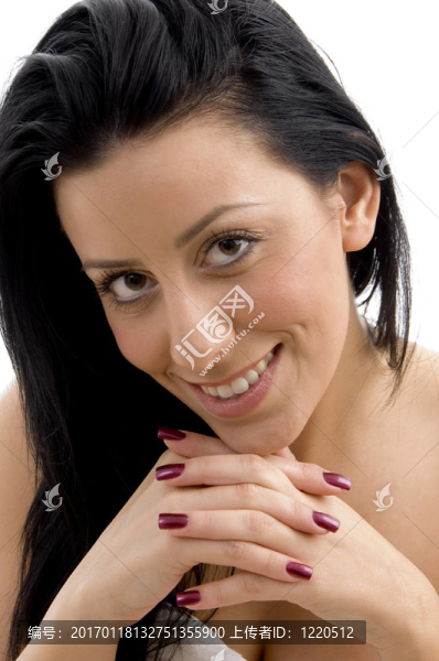 微笑女性特寫(xiě)