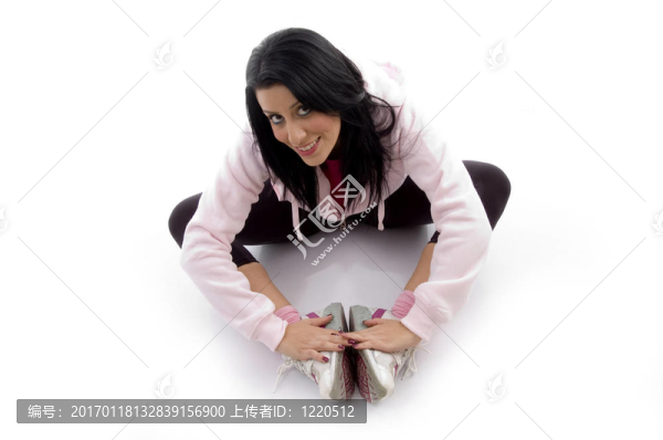 女性做運(yùn)動(dòng)的前視圖