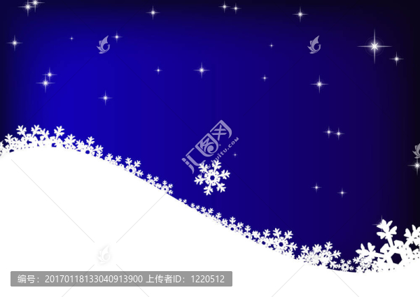 藍天背景下的星星和雪花