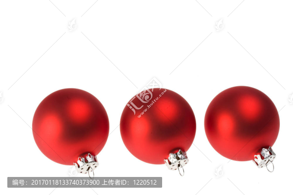 三個(gè)紅色圣誕球