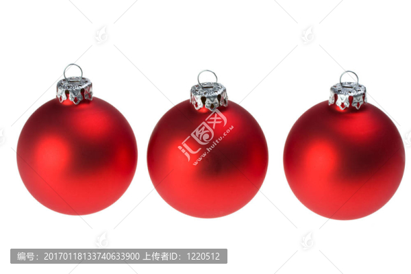 三個(gè)紅色圣誕球
