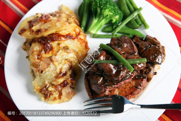 牛肉肉片飯從上面