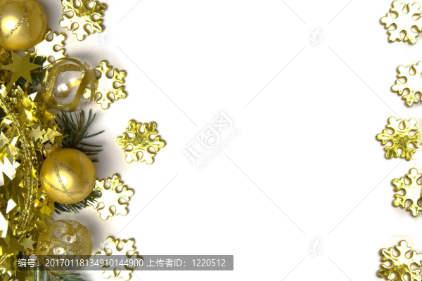 金色的圣誕裝飾