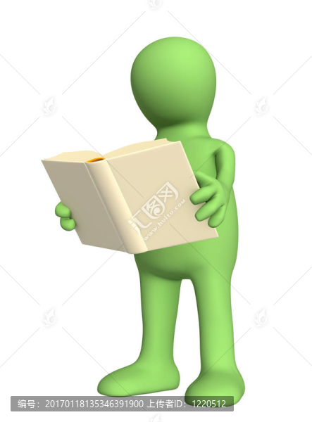 3D木偶與書在手