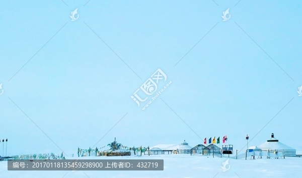 冬季草原蒙古包