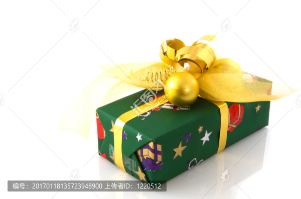 圣誕禮物綠色黃金