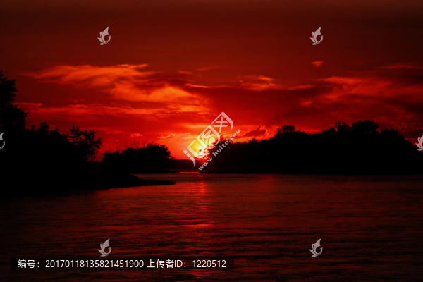 在圣安妮de,Bellevue的日落