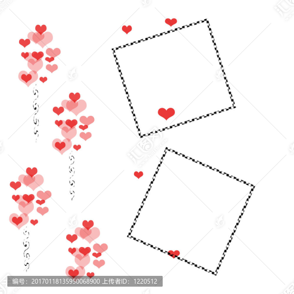 情人節(jié)的剪貼簿頁面