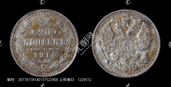 俄羅斯古董1914枚硬幣。
