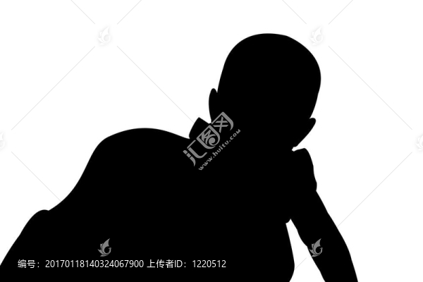 小女孩sihouette插圖