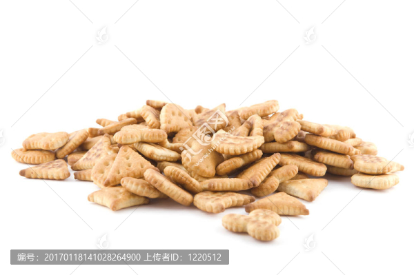 在白色的特寫餅干
