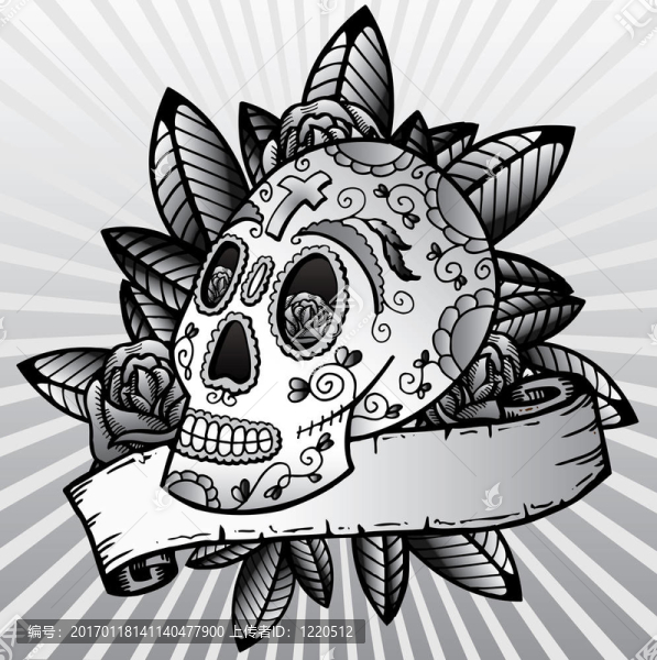 骷髏節(jié)死亡節(jié)插畫