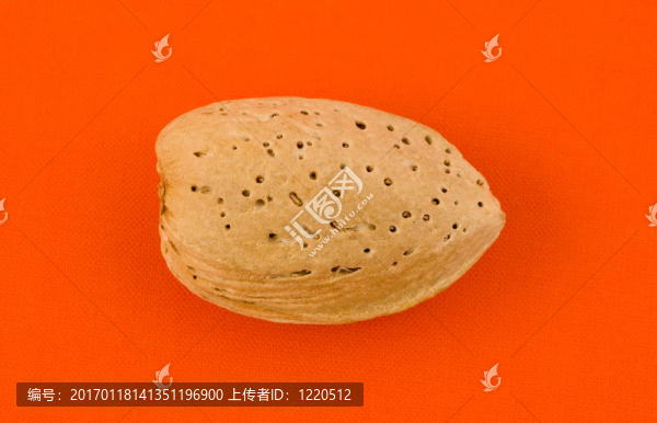 近距離拍攝的杏仁。