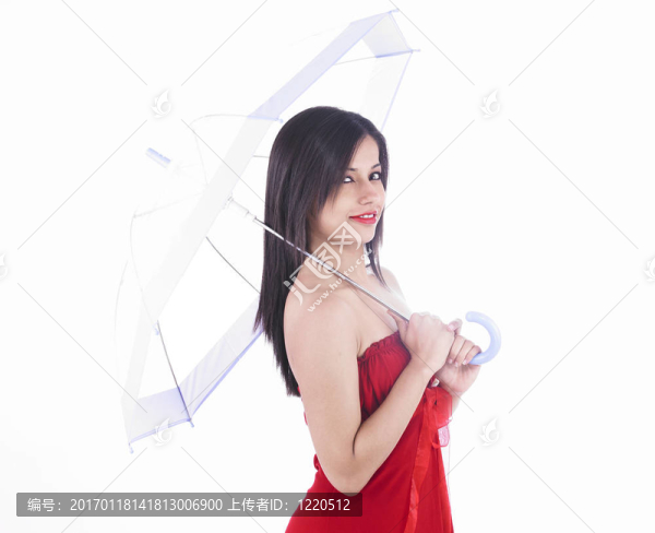 帶傘的年輕女子-匯圖網(wǎng) www.fosd68.com 帶傘的年輕女子