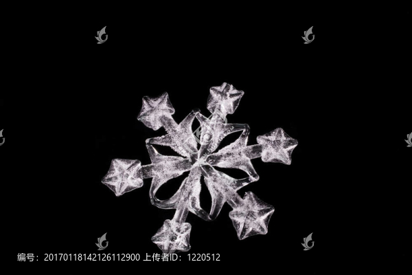 白色雪花特寫