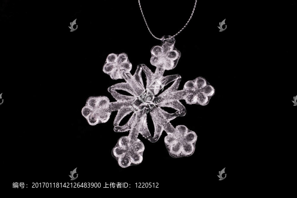 白色雪花特寫