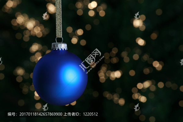 藍色的圣誕裝飾