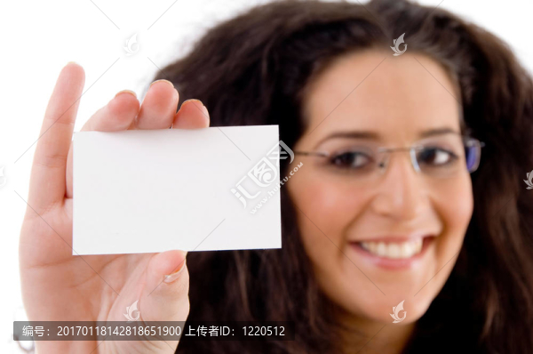 商人展示的名片
