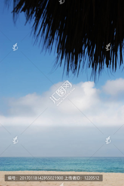 沙灘傘下