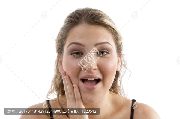 驚訝女人的畫像