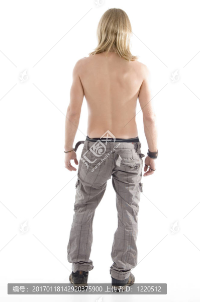 肌肉男性的背位姿勢