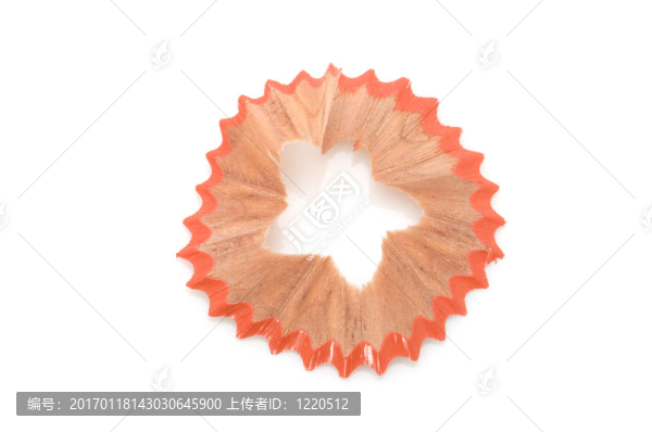 紅色的鉛筆屑