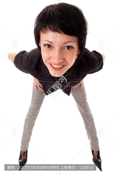 微笑的年輕女人