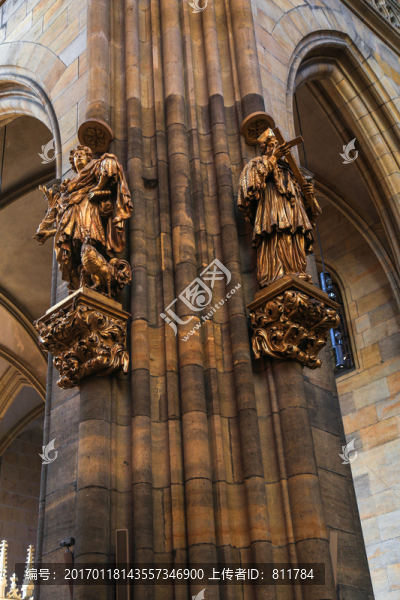 歐洲捷克布拉格圣維特大教堂