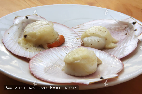 烤扇貝