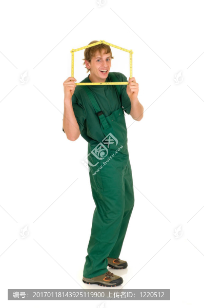 建筑工人；綠色
