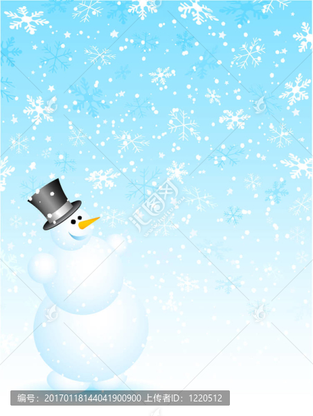 雪的背景下的雪人