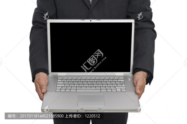 商人與筆記本電腦
