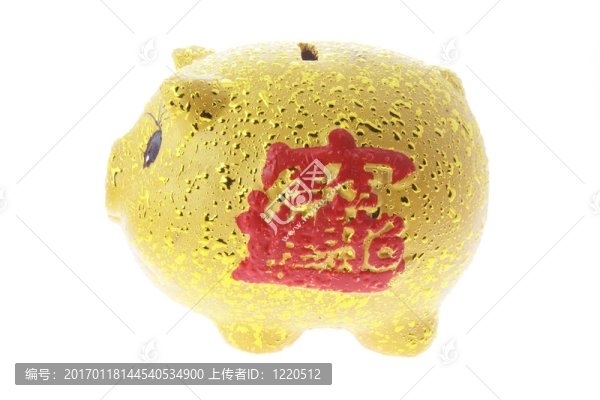 金色的小豬存錢罐