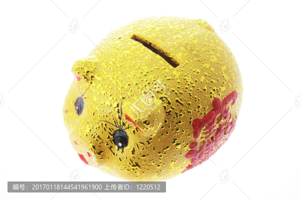 金色的小豬存錢罐