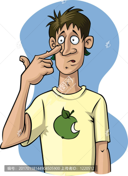 指著自己的男孩