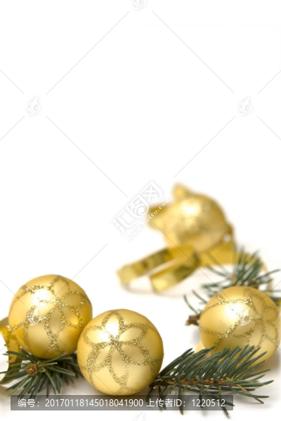 金色的圣誕裝飾