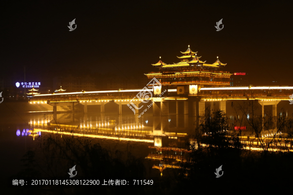 黃山市文峰橋夜景