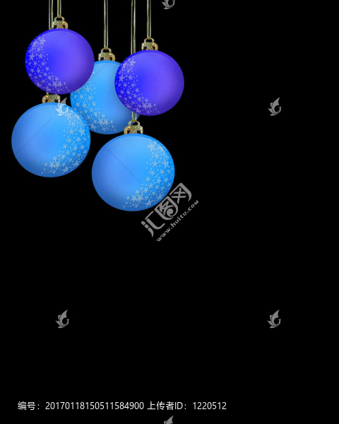 黑色圣誕藍(lán)色裝飾物