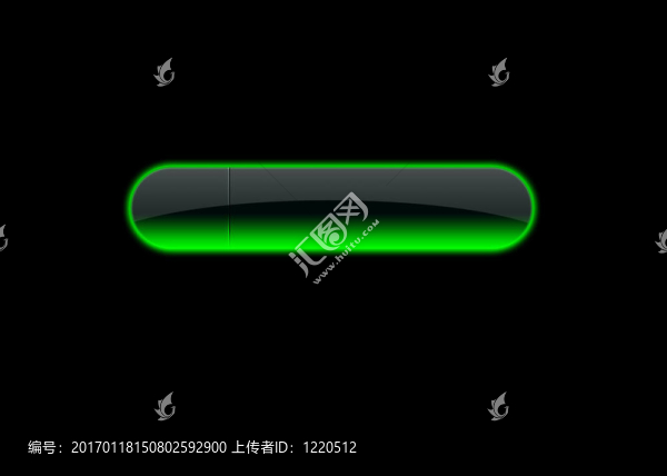 綠色空霓虹按鈕