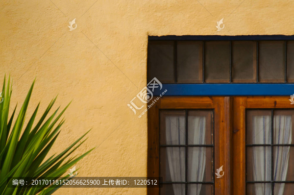 抽象墻特寫與Patio,Door
